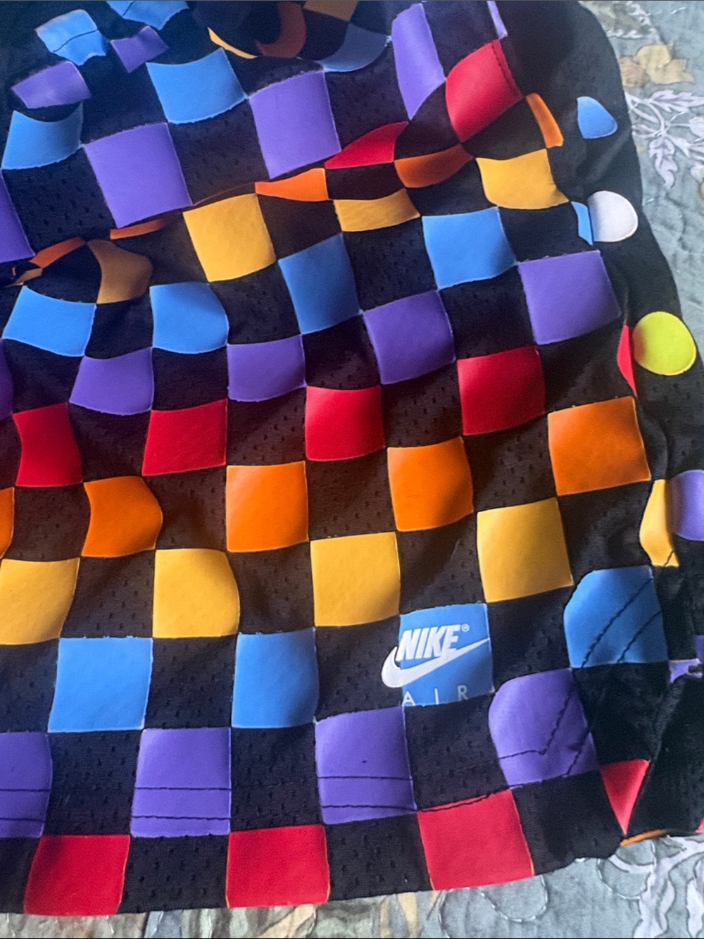 Jordan Nike men’s swim trunks rainbow checkers to dots- medium NWNT - Picture 3 of 5